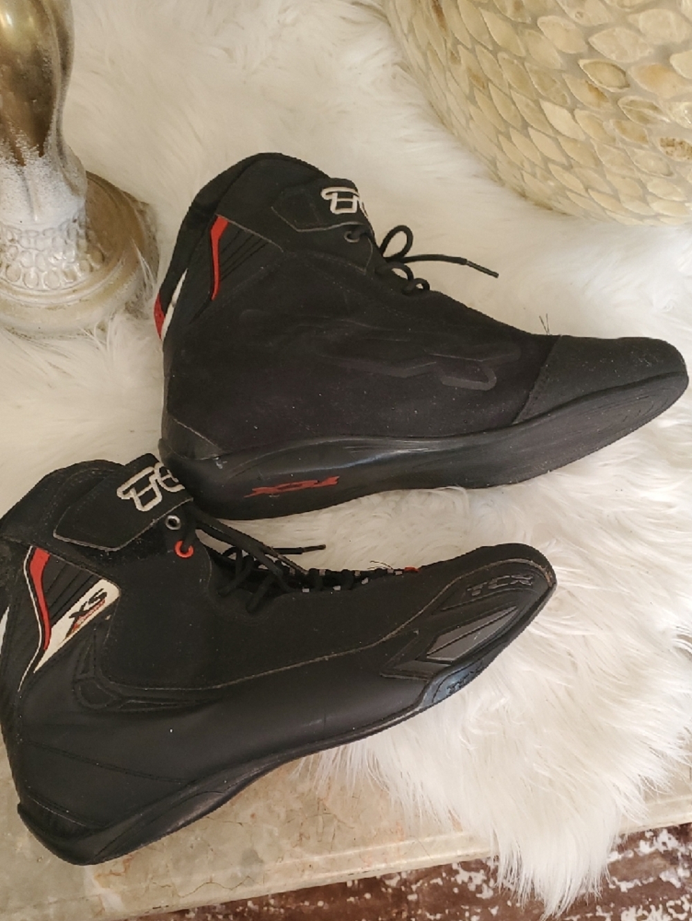 TCx Black High-Top Motocycle  Sneakers Boots Size 11 - Picture 8 of 17
